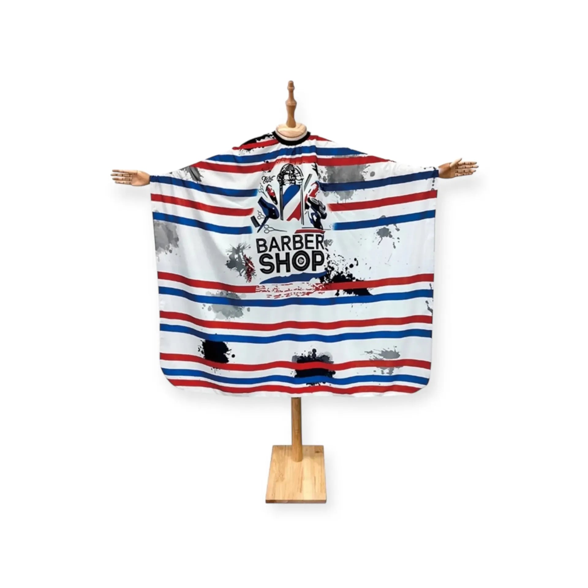 DITA Barber Cape – Classic Barbershop Stripe Cutting Cape