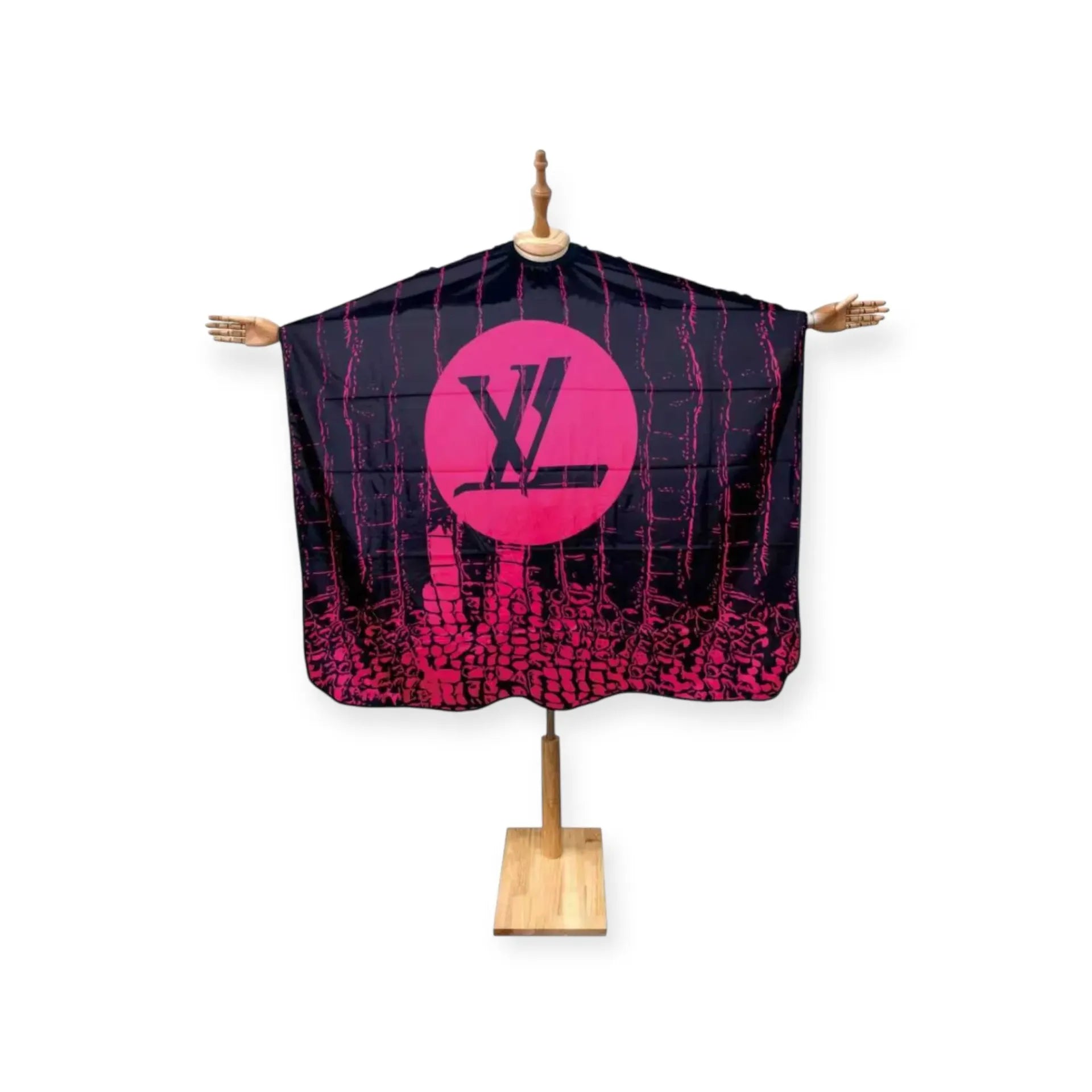 DITA Barber Cape – Super Black Pink Emblem Edition