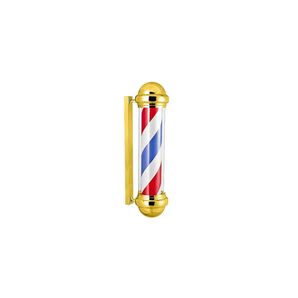 DITA Barber Pole Gold BP-04 98.5cm | LED Rotating Classic Barbershop Sign