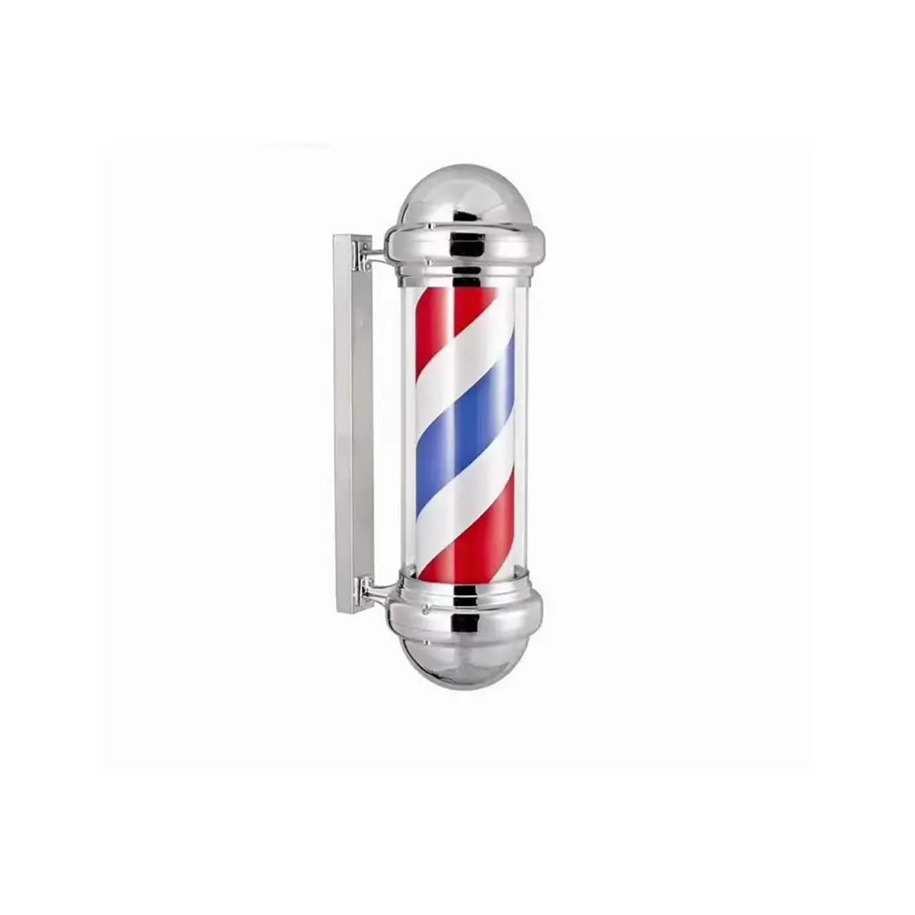 DITA Barber Pole Silver BP- 05 – 128.5cm | LED Rotating Classic Barbershop Sign