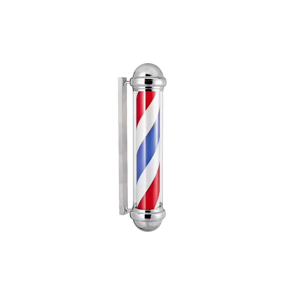 DITA Barber Pole Silver BP-06 – 158.5cm | LED Rotating Classic Barbershop Sign