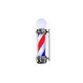 DITA Barber Pole Silver BP- 07 98cm | LED Rotating Classic Barbershop Sign