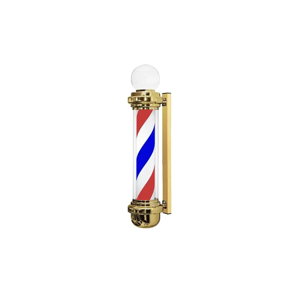 DITA Barber Pole Gold BP-09 170cm | LED Rotating Classic Barbershop Sign