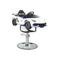 Children Barber Chair FR- 33011-WT Madrid White | Kids Salon Chair with Car Design