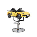 Children Barber Chair FR- 33011-YL Madrid Yellow | Kids Salon Chair with Car Design