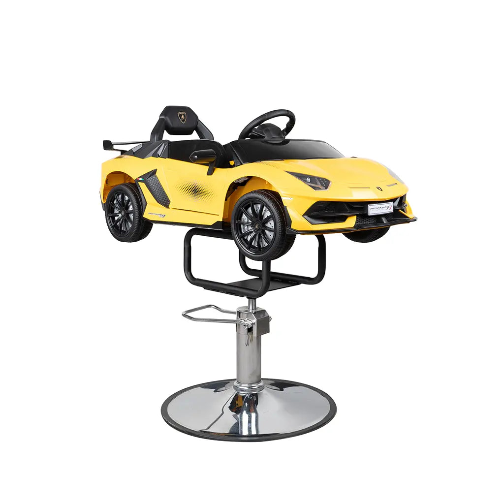 Children Barber Chair FR- 33011-YL Madrid Yellow | Kids Salon Chair with Car Design