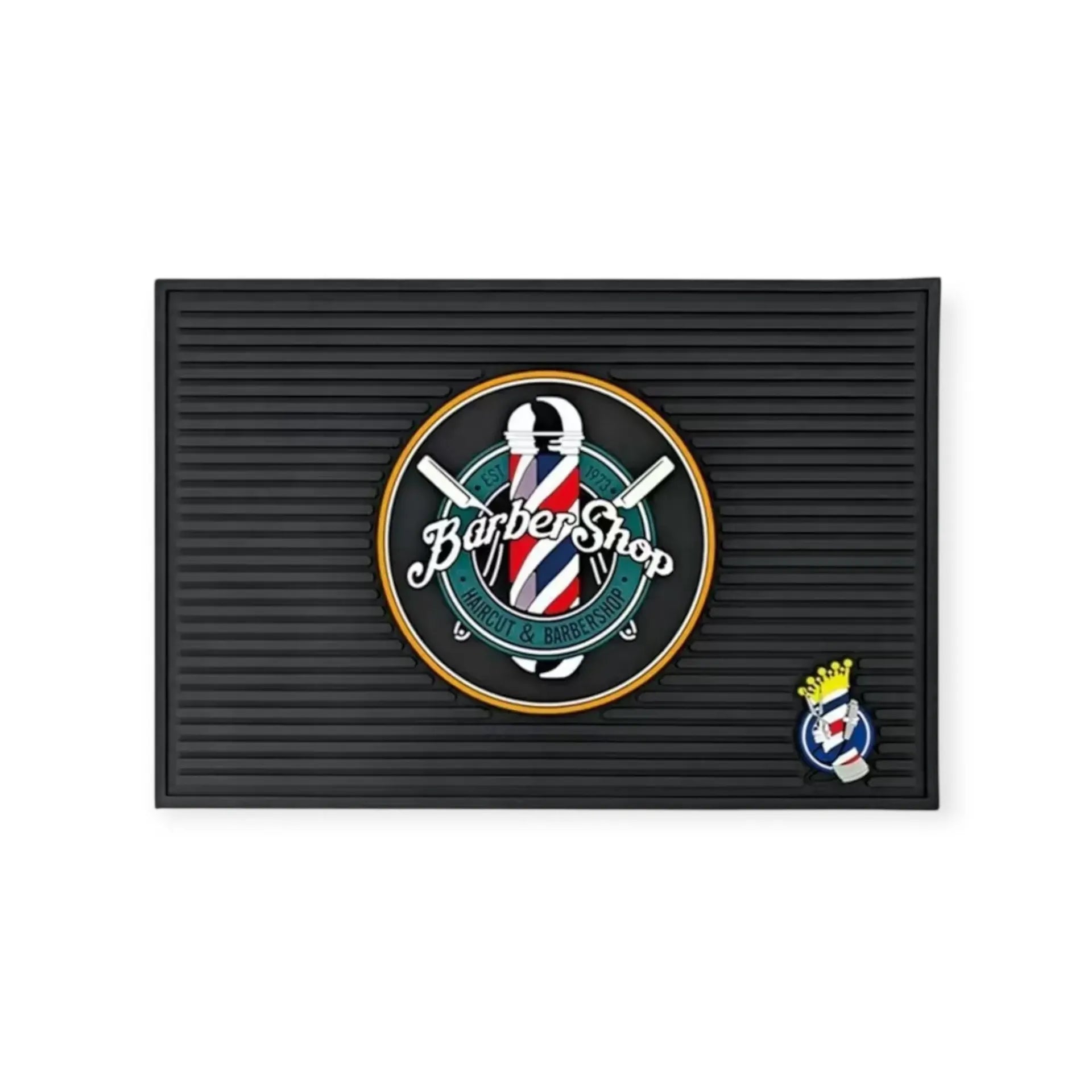 BarberShop Mat | Logo Non- Slip Tool Mat for Barbers