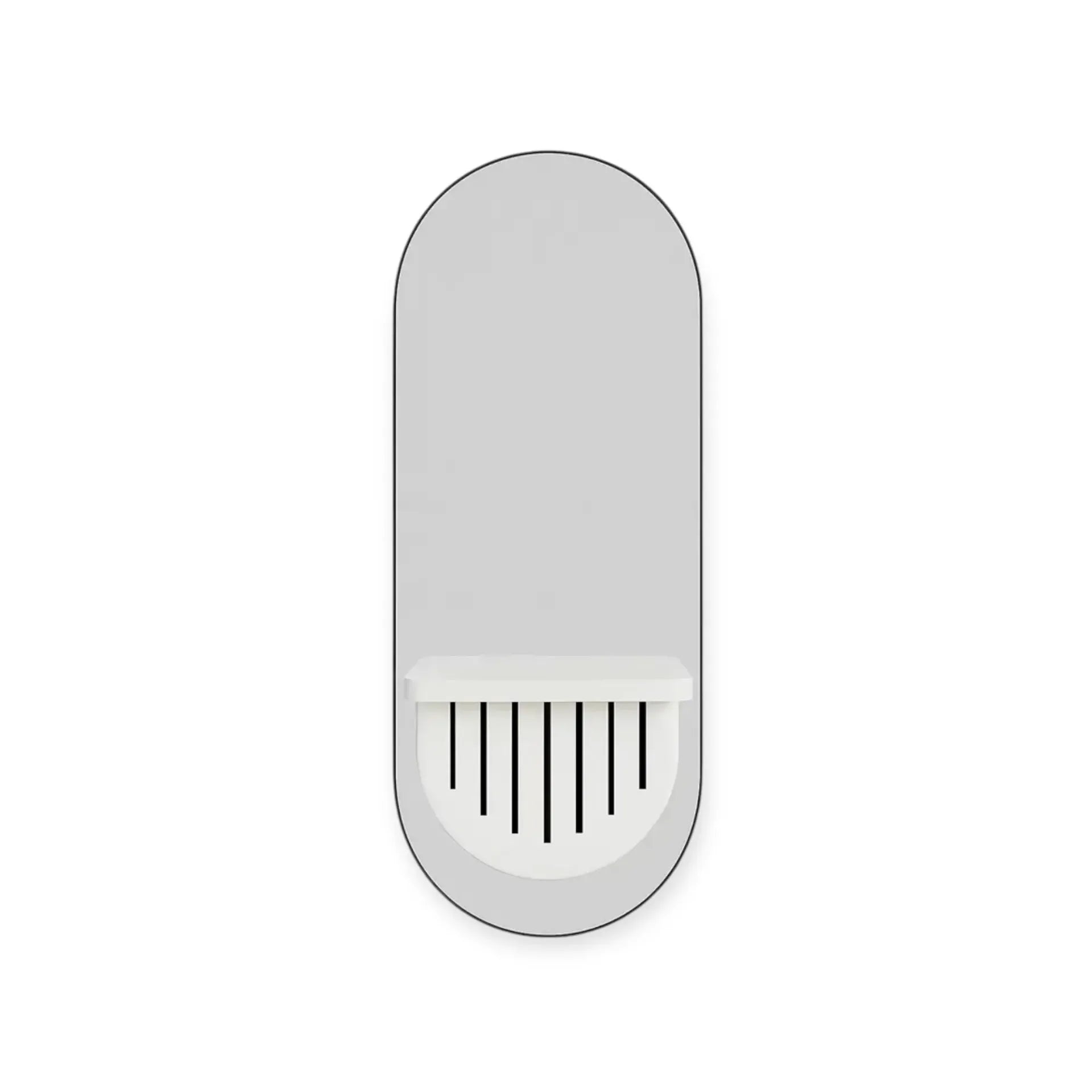 DITA Salon Mirror | JS-05 | White & Black | LED with Power Sockets & Dryer Holder