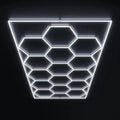 Iluminación hexagonal LED para barbería