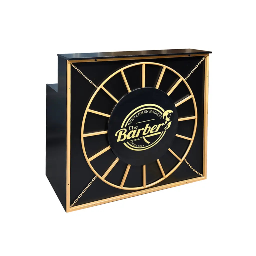 Reception Desk | RD-09 | Black & Gold 120cm