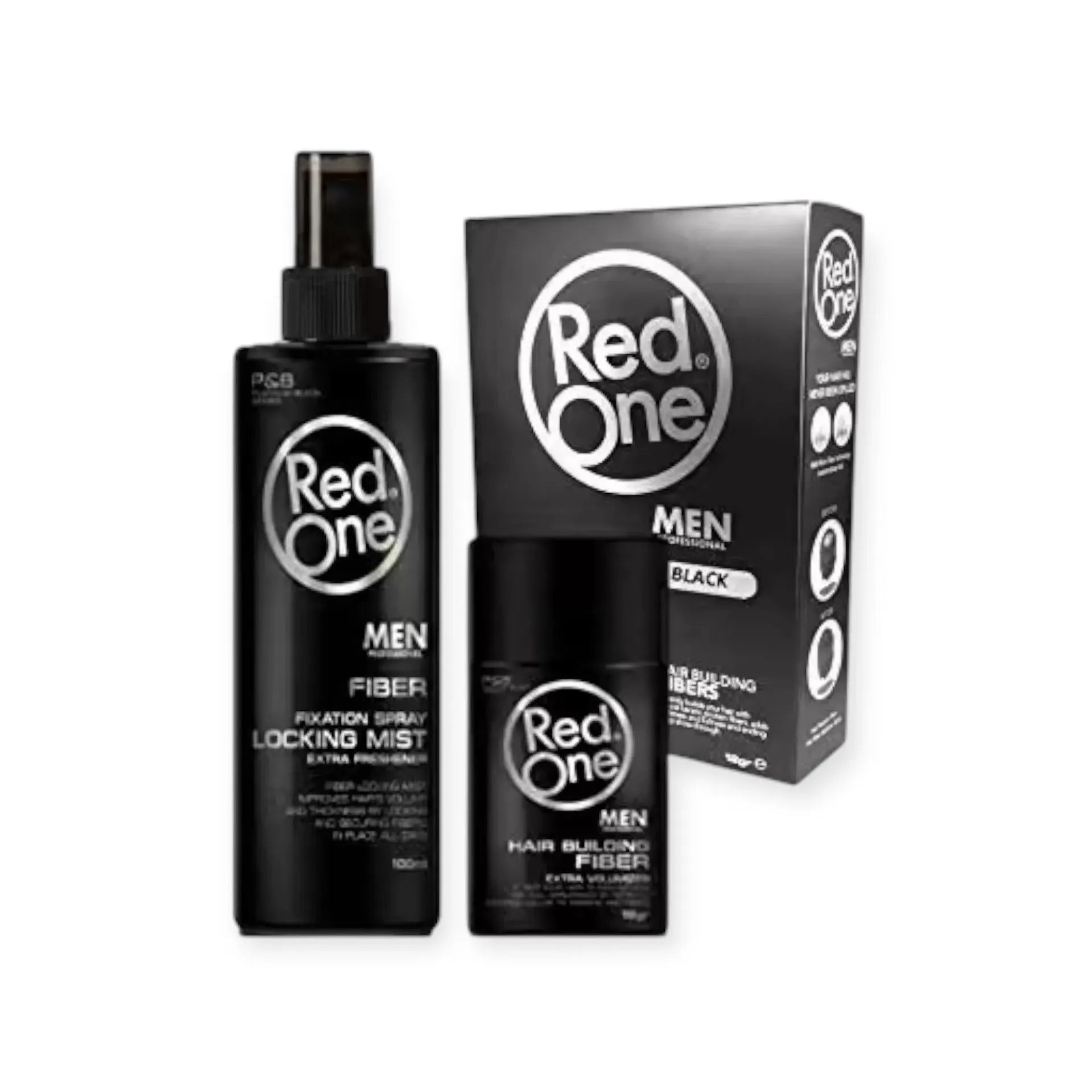 REDONE | HAIR FIBER TOPIC SET | BLACK | 100ML + 12GR