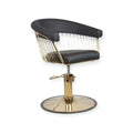 Salon Chair FR-88064-C4 | Gold Frame | Black (004)