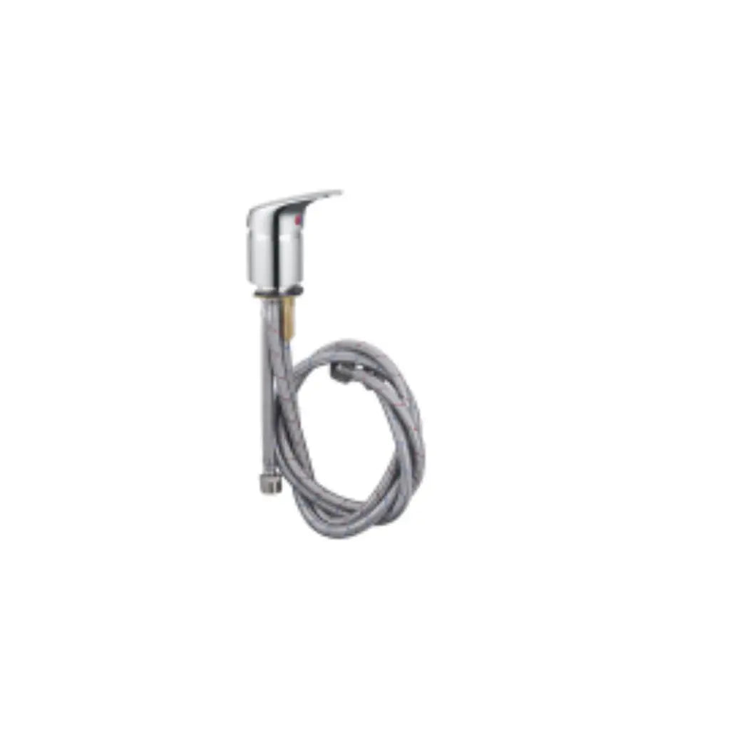 Silver Faucet with Hose | Professional Barber Sink Faucet for Salon Use