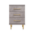 Cabinet ST-19 | 3-Drawer Storage Unit with Elegant Gold Accents | Colour 128-2