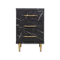 Cabinet ST-19 | 3-Drawer Storage Unit with Elegant Gold Accents | Colour 730