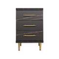 Cabinet ST-19 | Colour 8033-1 | 3-Drawer Storage Unit with Gold Accents