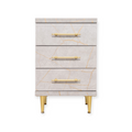 Cabinet ST-19 | 3-Drawer Storage Unit with Elegant Gold Accents | Colour 8034-1
