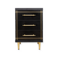 Cabinet ST-19 Black | 3- Drawer Storage Unit with Sleek Black Finish