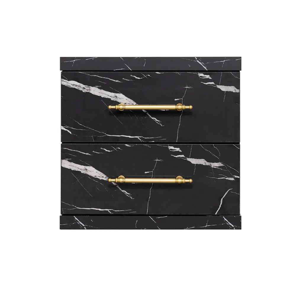 Cabinet ST-20 | Colour 730 | 2-Drawer Storage Unit with Gold Accents
