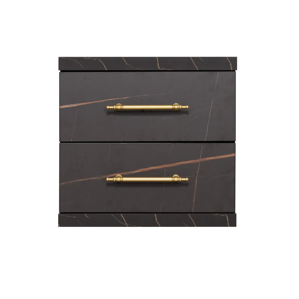 Cabinet ST-20 | Colour 8033-1 | 2-Drawer Storage Unit with Gold Accents