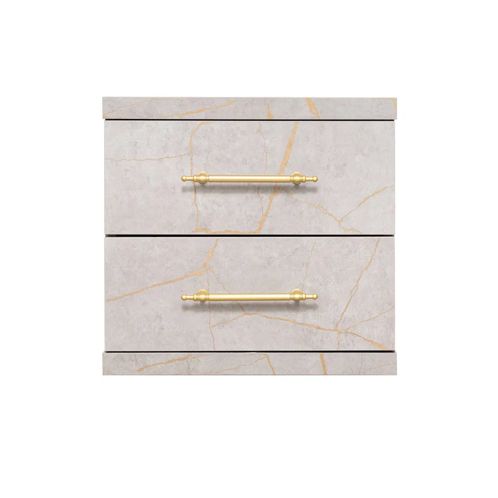 Cabinet ST-20 | Colour 8034-1 | 2-Drawer Storage Unit with Gold Accents