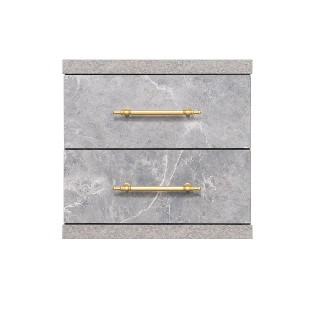 Cabinet ST-20 | Colour 8037-1 | 2-Drawer Storage Unit with Gold Accents