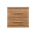 Cabinet ST-20 Barok | 2- Drawer Storage Unit with Gold Accents
