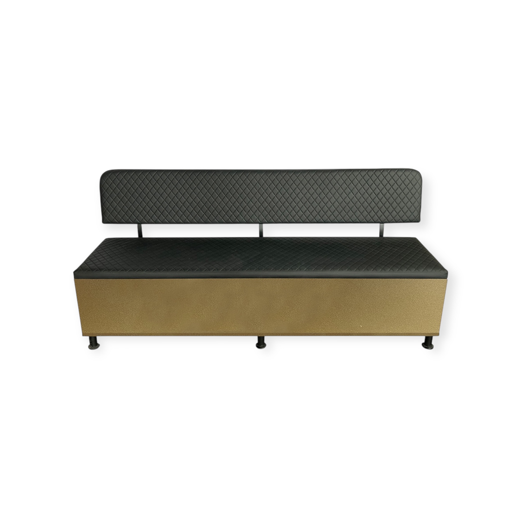 Waiting Sofa | WS-01 | Black & Gold | 180cm