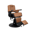 Sillón de barbero FR-58007-HC estructura negra Vilnius Camel (035)