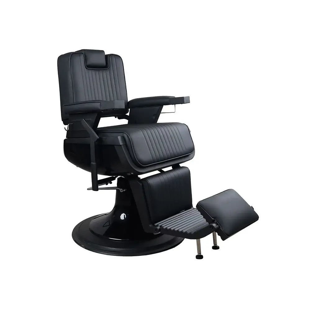 Barber Chair FR-58007-HC | Black Matte | Brussels Black (004)