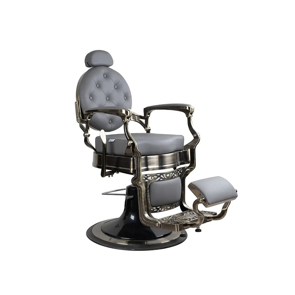 Sillón de barbero FR-58014-HC cromo bronce Winnipeg Gris (034)