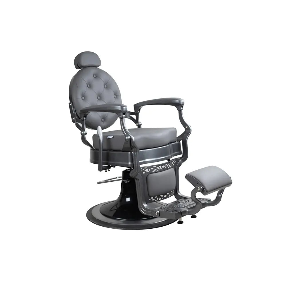 Barber Chair FR-58014-HC | Brushed Grey | Edmonton Smoke (040)
