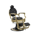 Sillón de barbero FR-58014-HC estructura pintada en dorado Soul Negro (008)