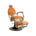 Sillón de barbero FR-58014-HC estructura pintada en dorado Soul Naranja (027)