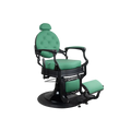 Sillón de barbero FR-58019-A3 negro mate Dubai Verde (029)