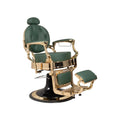 Sillón de barbero FR-58022-HC cromo dorado extra grueso Sharjah Verde (026)