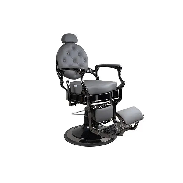 Barber Chair FR-58023-HC | Black Chrome Frame | Vilnius Grey (034)