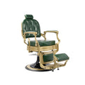 Sillón de barbero FR-58028-HC estructura pintada en dorado Soul Verde (007)